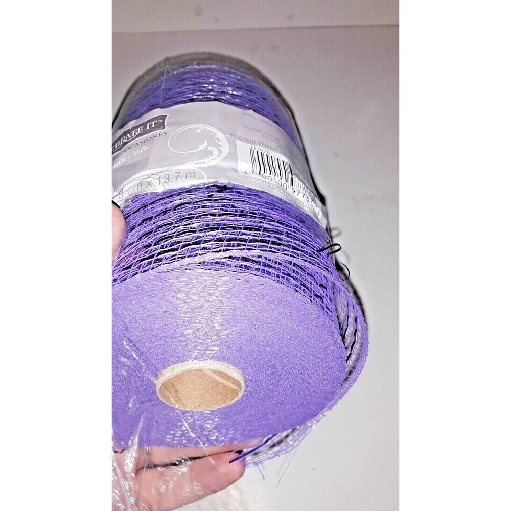 Ribbon Purple Mesh Plaid Red Plaid Silver Sparkle Gifts Crafting Holiday Unused - Picture 3 of 9